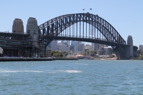 First Picture Taken of Sydney Harbour Bridge.