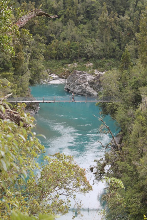 We Headed Out of Town to the Hokitika Gorge. A Jungle Pathway Led to a Rickety Bridge Over Turquoise Water.