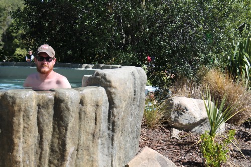 A Really Awkward Picture of Mike in a Hot Pool Near Nature.